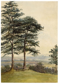 William Martin Conway, View from Common, Tunbridge Wells, Kent – Late 19th-century watercolour painting
