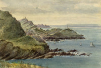 William Martin Conway, Ilfracombe from Combe Martin Road, Devon – 1896 watercolour painting