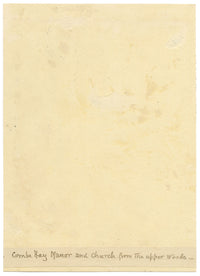 William Martin Conway, Combe Hay Manor & Church, Bath, Somerset – c.1897 watercolour painting