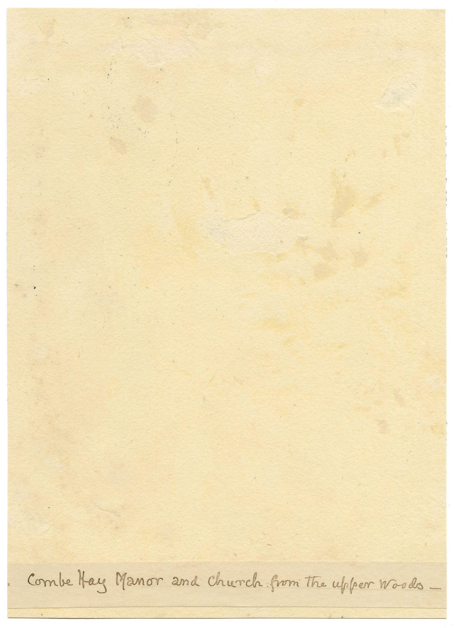 William Martin Conway, Combe Hay Manor & Church, Bath, Somerset – c.1897 watercolour painting