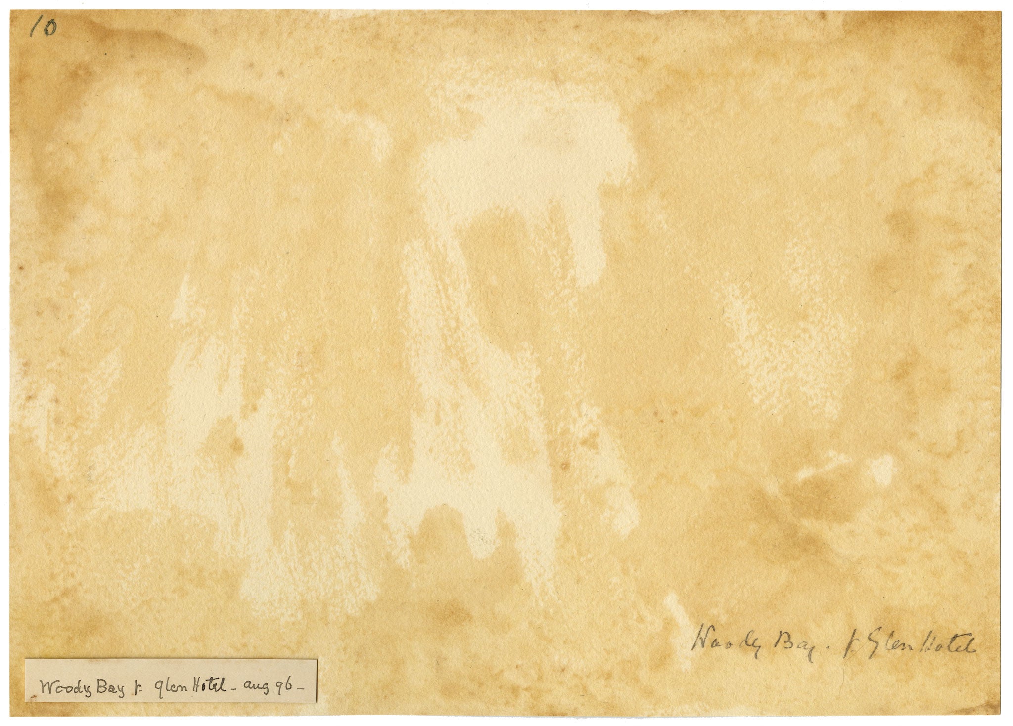 William Martin Conway, Woody Bay from Glen Hotel, North Devon Coast – 1896 watercolour painting