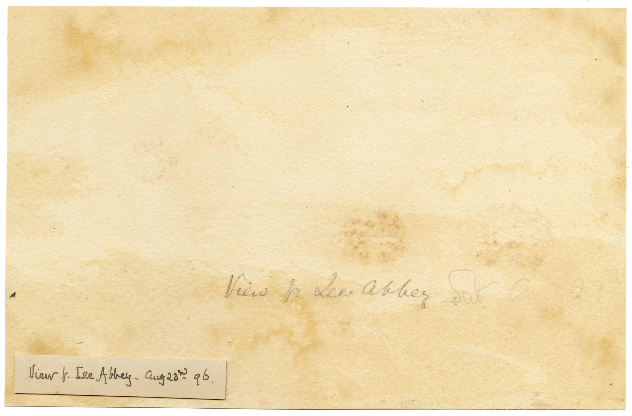 William Martin Conway, View from Lee Abbey, North Devon Coast – 1896 watercolour painting