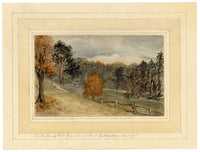 Mary Ann J. Thynne, Pentland Hills from the Walk at Dalmahoy, near Edinburgh, Scotland – 1837 watercolour painting