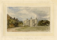 Mary Ann J. Thynne, Dalmahoy, Earl of Morton, near Edinburgh, Scotland – 1837 watercolour painting