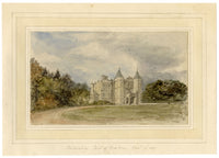 Mary Ann J. Thynne, Dalmahoy, Earl of Morton, near Edinburgh, Scotland – 1837 watercolour painting