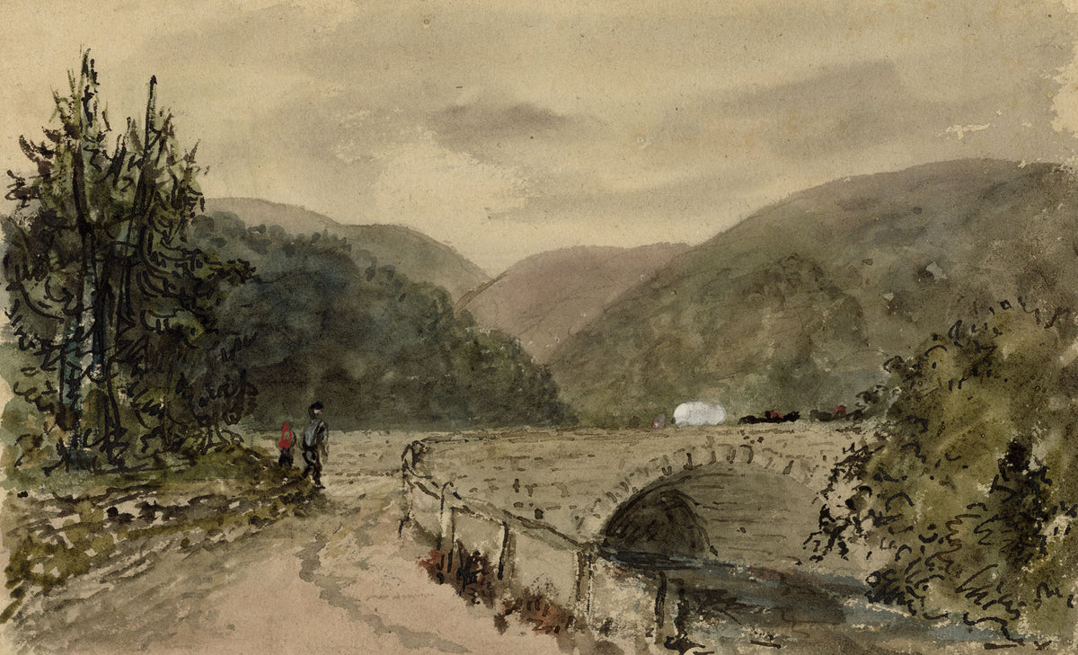 Mary Ann J. Thynne, Near Bowhill, Duke of Buccleuch, Scottish Borders, Scotland – 1837 watercolour painting
