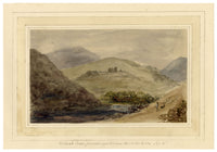 Mary Ann J. Thynne, Elibank Tower from the Road between Bowhill & Peebles, Scottish Borders – 1837 watercolour painting