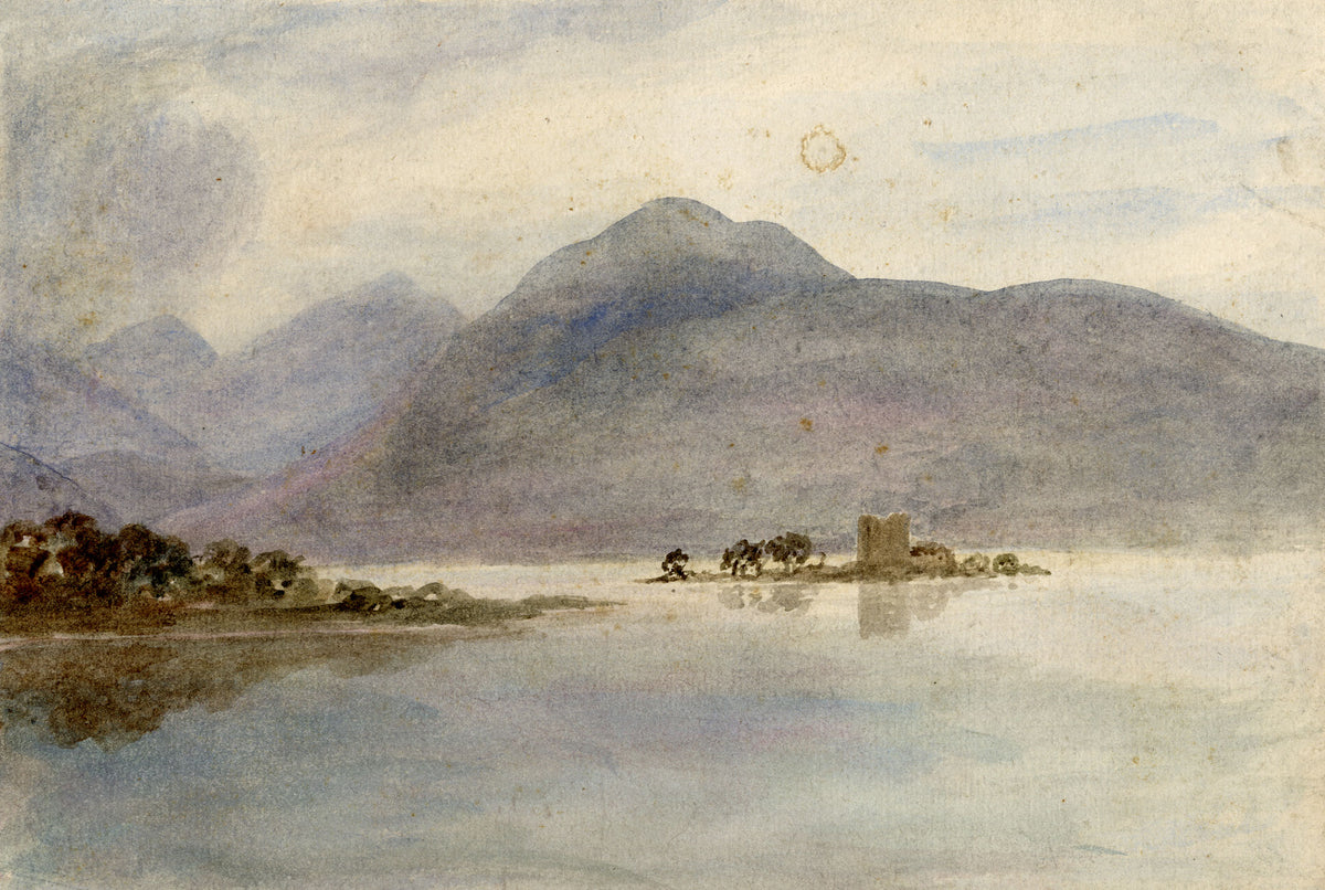 Mary Ann J. Thynne, Loch Leven, Perthshire, Scotland – 1837 watercolour painting