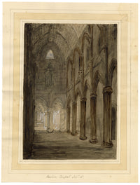 Mary Ann J. Thynne, Rosslyn Chapel, Midlothian, Scotland – 1837 watercolour painting
