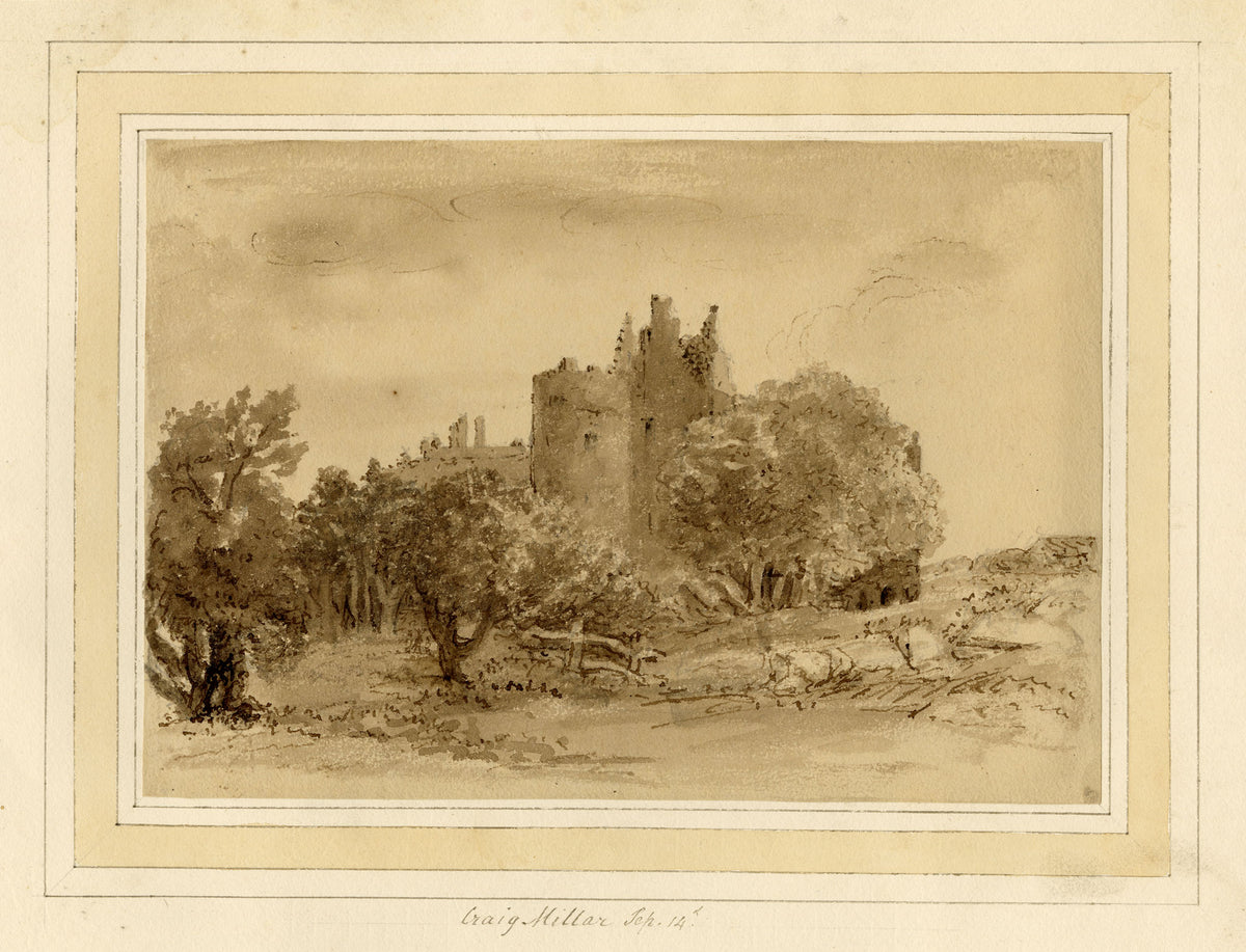 Mary Ann J. Thynne, Craigmillar Castle, Edinburgh, Scotland – 1837 watercolour painting