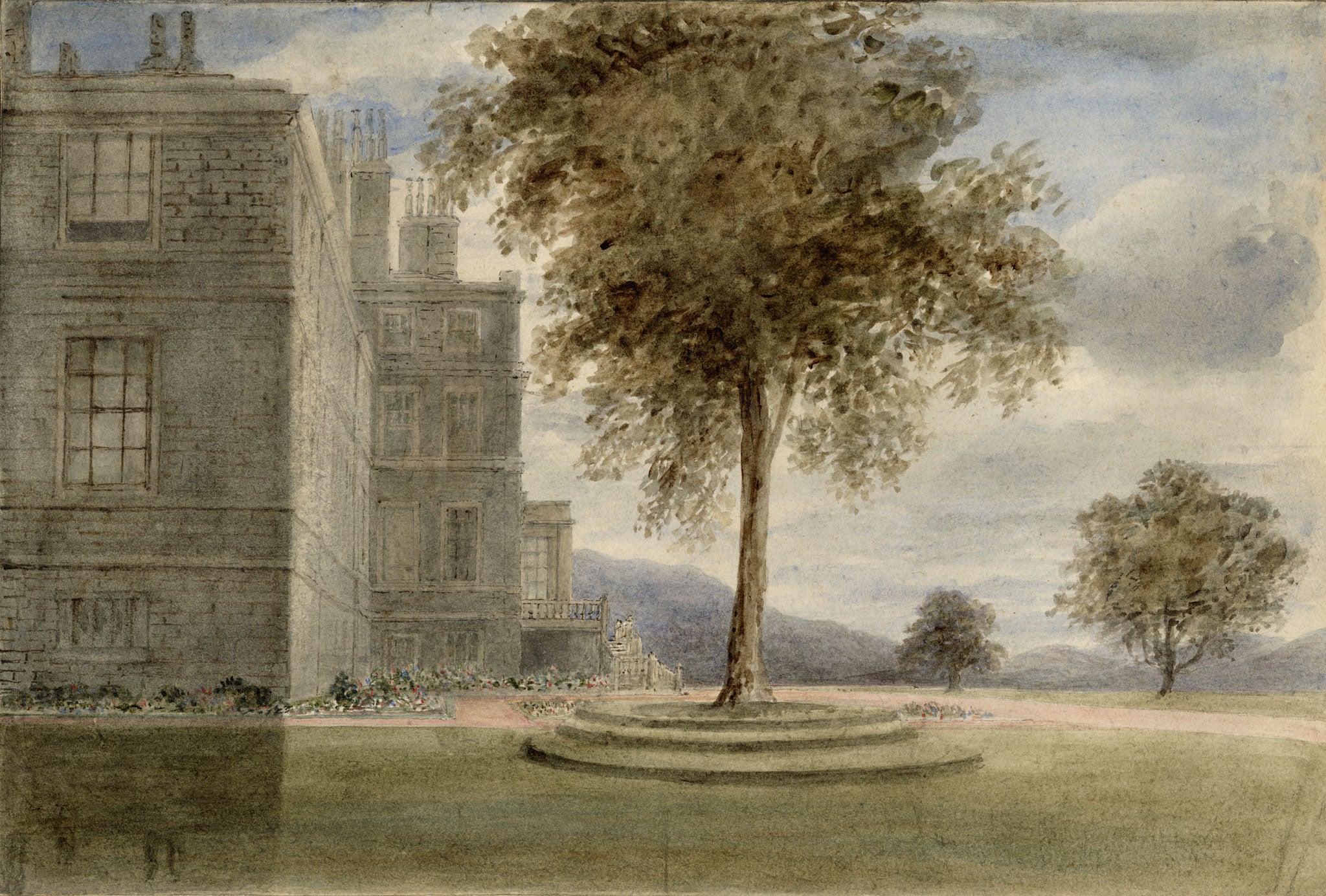 Mary Ann J. Thynne, Bowhill, The Duke of Buccleuch & Queensberry, Scottish Borders, Scotland – 1837 watercolour painting