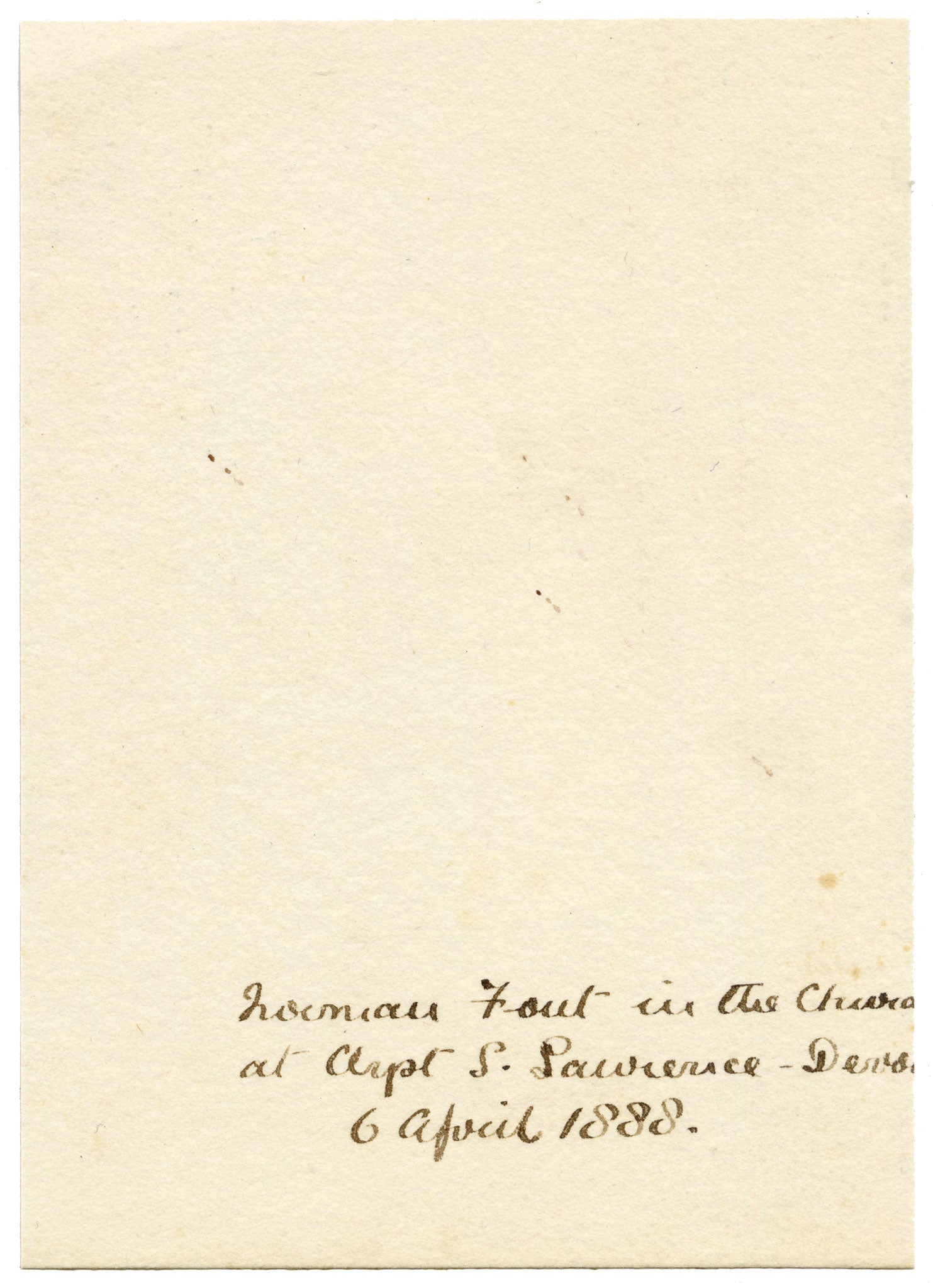 Rosa E. Neumann, Clyst St Lawrence Church, Norman Volcanic Stone Font, Devon – 1888 watercolour painting