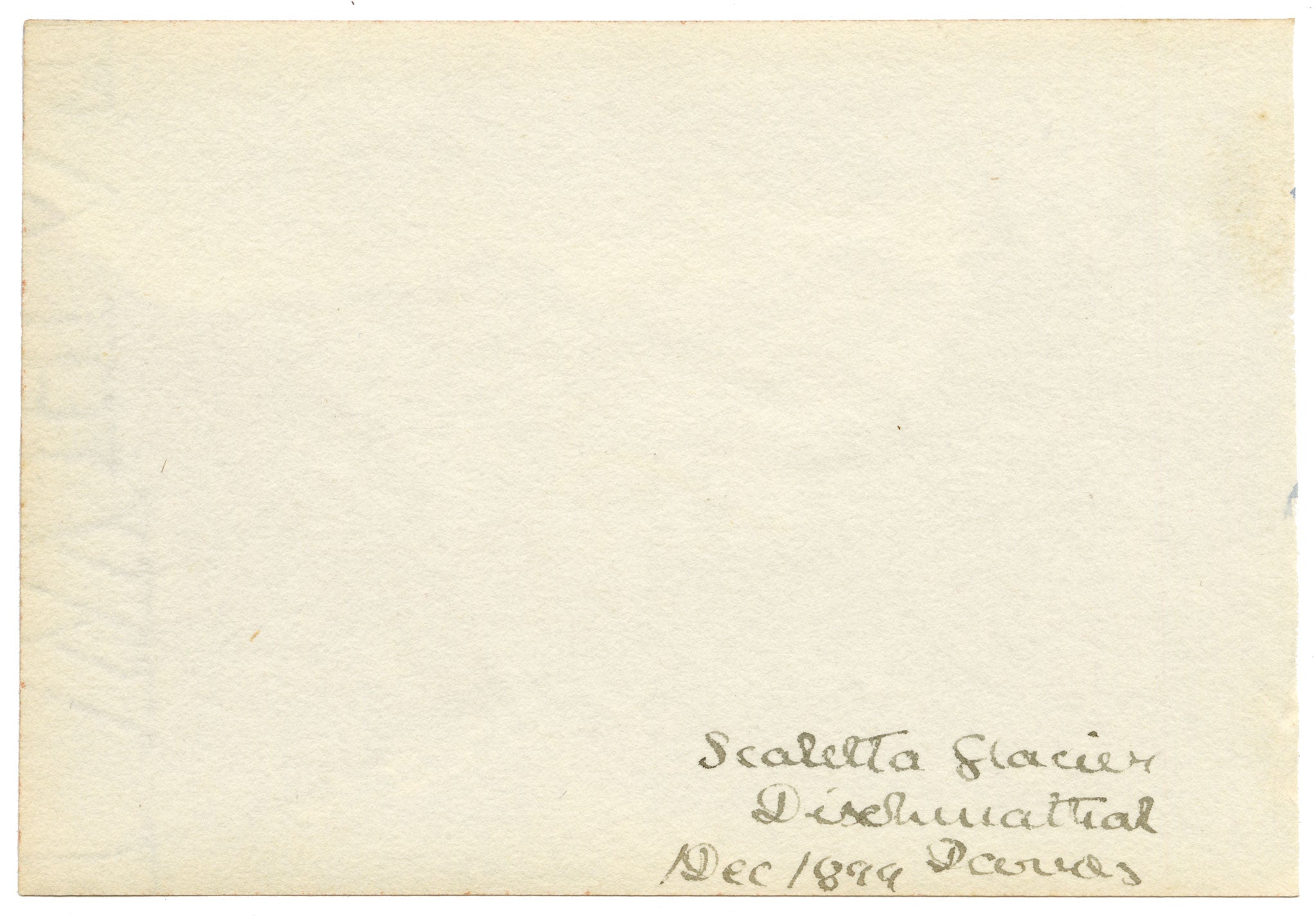 Rosa E. Neumann, Scaletta Glacier, Dischma Valley (Dischmatal), Graubünden, Switzerland – 1899 watercolour painting