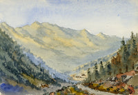 Rosa E. Neumann, Dischmatal (Dischma Valley), Davos, Switzerland – 1899 watercolour painting