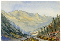 Rosa E. Neumann, Dischmatal (Dischma Valley), Davos, Switzerland – 1899 watercolour painting