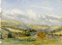 Rosa E. Neumann, Near Northcott Mouth, Bude, Cornwall – 1889 watercolour painting