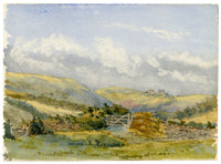 Rosa E. Neumann, Near Northcott Mouth, Bude, Cornwall – 1889 watercolour painting