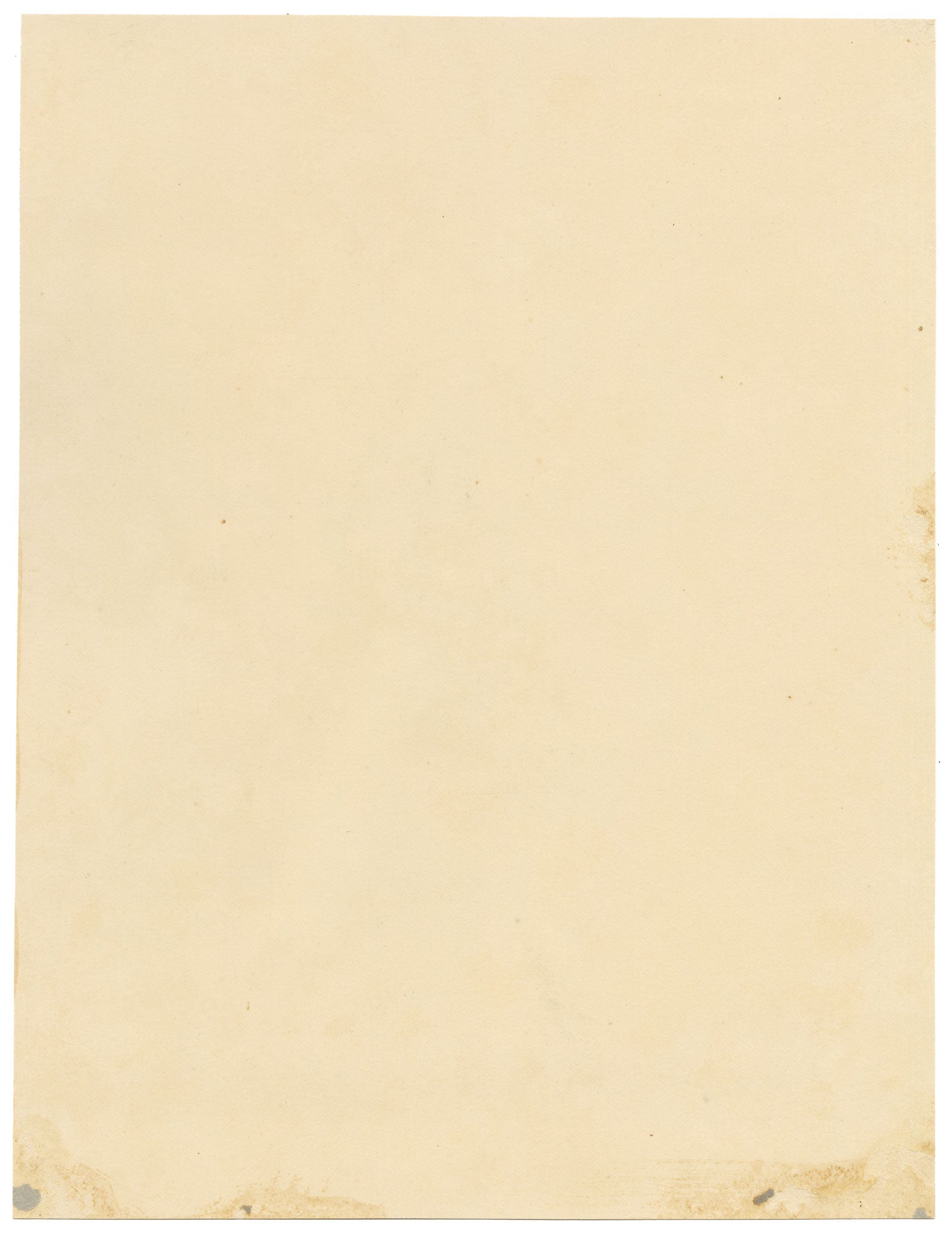 E.B.R., Snowberry Branch with Caterpillar – 1838 watercolour painting