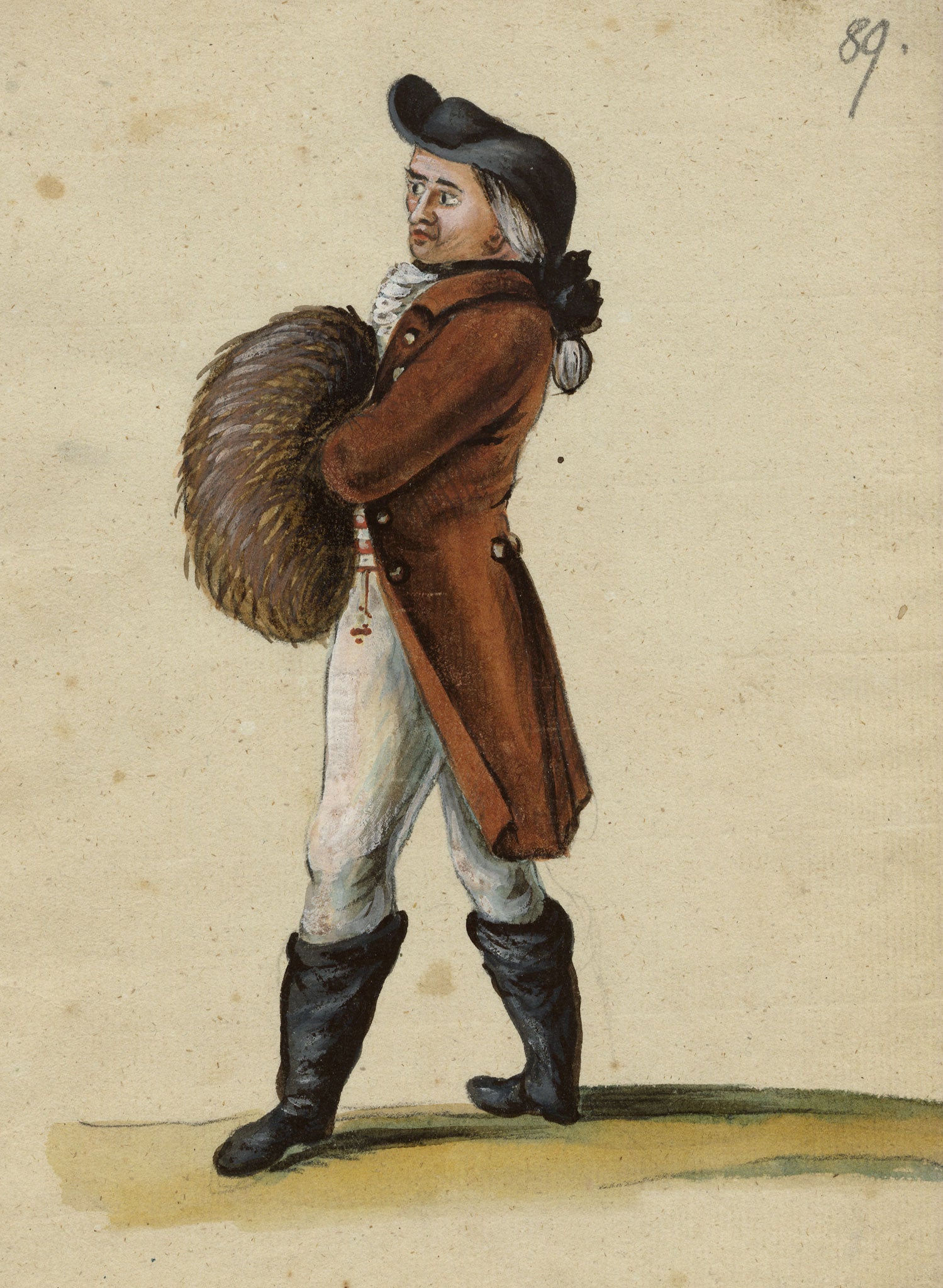 Leopold Billek, Gentleman in Frock Coat à la Polonaise – c.1820 gouache painting