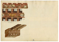 Josef Kott, Decorations of Raphael's Loggia in the Vatican, Rome – 1885 watercolour painting