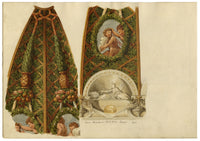 Josef Kott, Ceiling Frescos at the Camera di San Paolo e il Correggio, Parma, Italy – 1885 watercolour painting