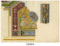 Josef Kott, Ceiling in the Monastery of the Penitenzieri, Rome – 1885 watercolour painting
