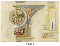 Josef Kott, Frescos at Palazzo Ducale, Mantua – 1885 watercolour painting