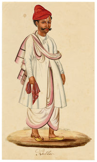 Indian Company School, Group of 10 Figure Paintings: Trades & Occupations in Gouache – c.1810 Madras