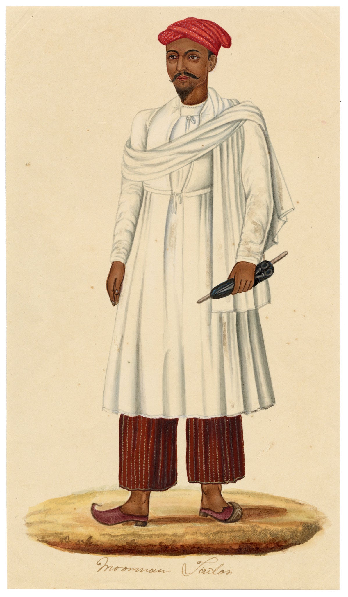 Indian Company School, Group of 10 Figure Paintings: Trades & Occupations in Gouache – c.1810 Madras