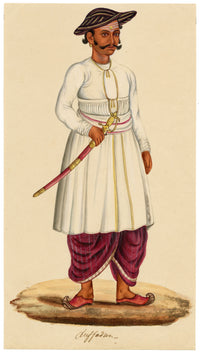 Indian Company School, Group of 10 Figure Paintings: Trades & Occupations in Gouache – c.1810 Madras