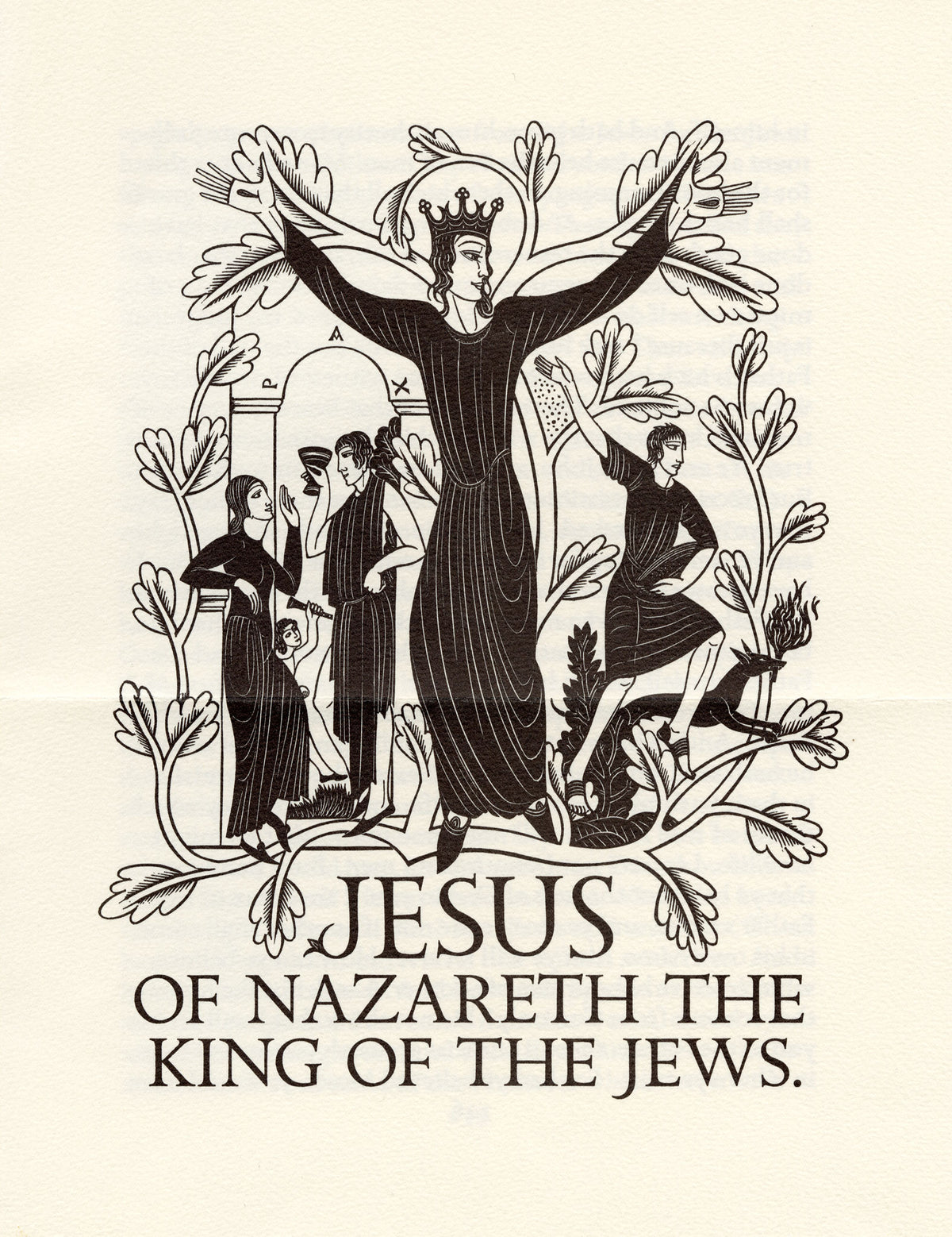 Eric Gill, Jesus of Nazareth The King of the Jews from The Four Gospels of the Lord Jesus Christ – 1988 facsimile