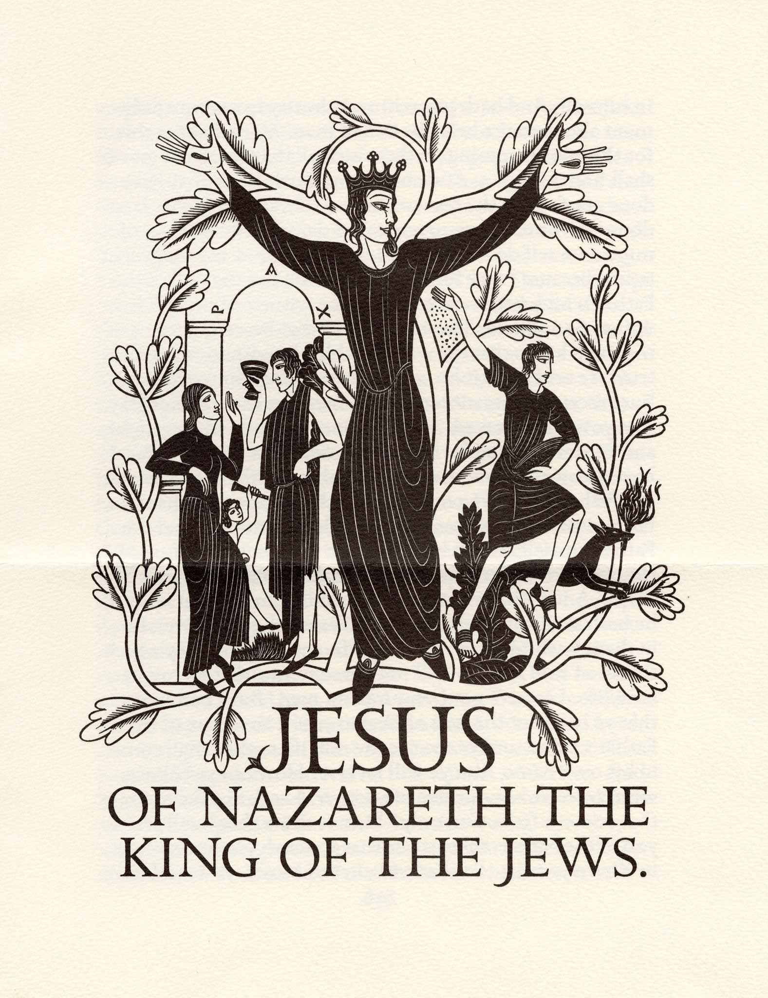 Eric Gill, Jesus of Nazareth The King of the Jews from The Four Gospels of the Lord Jesus Christ – 1988 facsimile