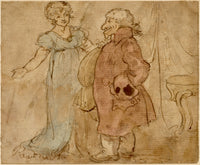Thomas Rowlandson, A Mismatched Couple – 18th-century watercolour painting