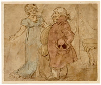 Thomas Rowlandson, A Mismatched Couple – 18th-century watercolour painting