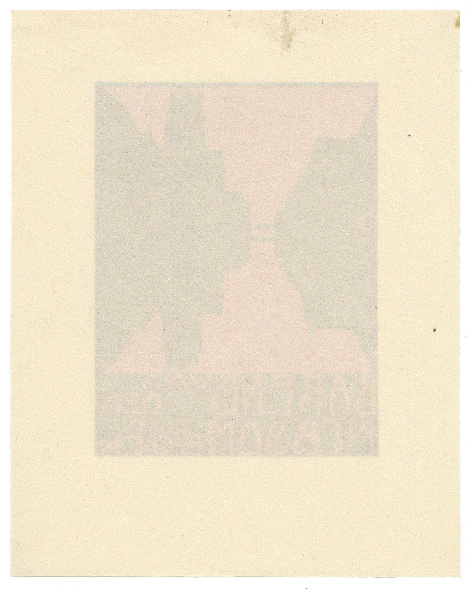 Dutch Modernism Ex Libris Bookplate by Nico Bulder – c.1910 woodcut