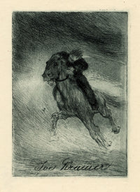 Vienna Secession Ex Libris Bookplate by Erhard Amadeus-Dier – c.1910 etching