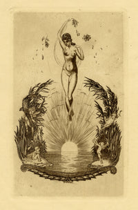 Vienna Secession Ex Libris Bookplate by Ferdinand Götting – c.1910 etching