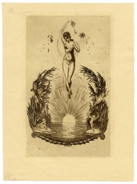 Vienna Secession Ex Libris Bookplate by Ferdinand Götting – c.1910 etching