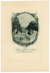 Vienna Secession Ex Libris Bookplate by Erhard Amadeus-Dier – 1916 engraving