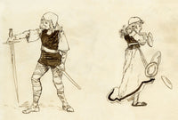 Pickford Robert Waller, Children Fairytale Illustrations – c.1890s pen & ink drawing
