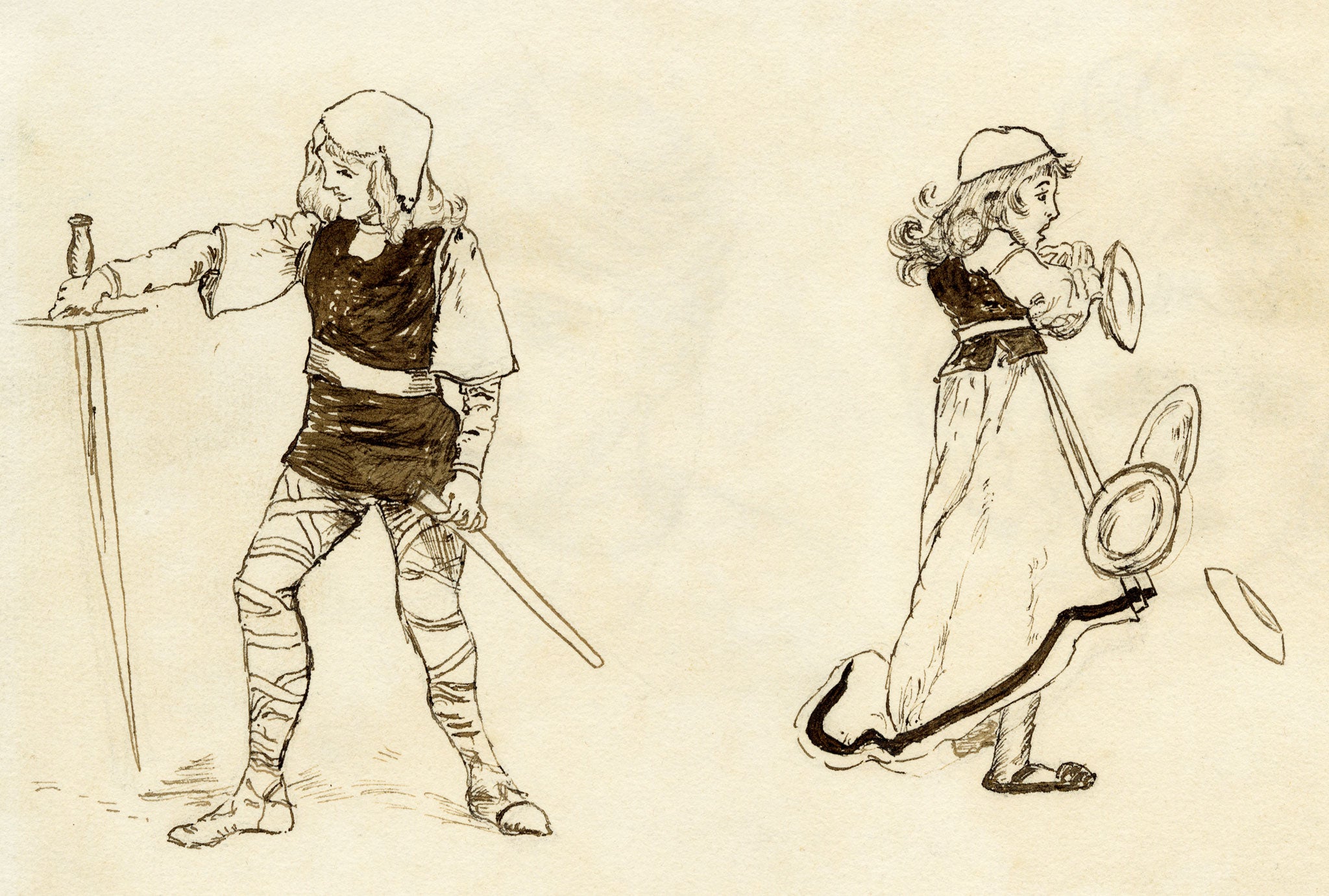 Pickford Robert Waller, Children Fairytale Illustrations – c.1890s pen & ink drawing