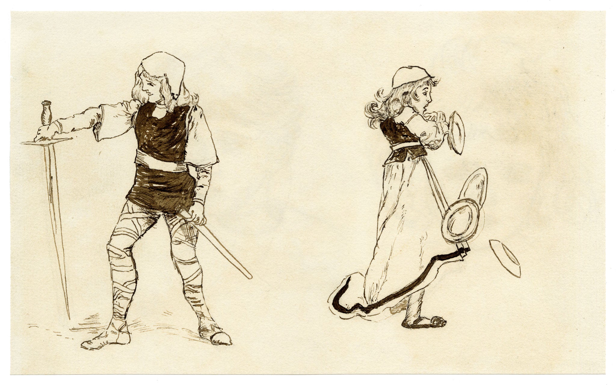 Pickford Robert Waller, Children Fairytale Illustrations – c.1890s pen & ink drawing