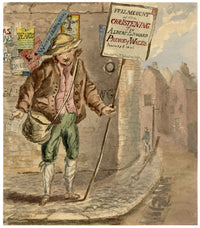 F. Bainbridge, Victorian Street Cries: Newspaper Boy – 1842 watercolour painting