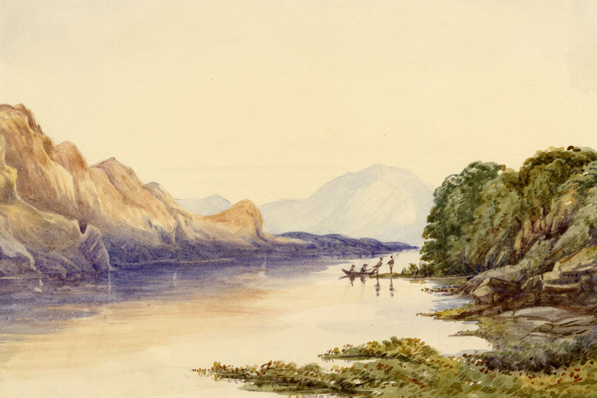 F. Bainbridge, Derwentwater, Lake District – 1867 watercolour painting
