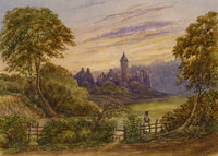 F. Bainbridge, Spofforth Castle, Yorkshire – 1870s watercolour painting