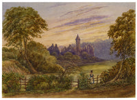 F. Bainbridge, Spofforth Castle, Yorkshire – 1870s watercolour painting