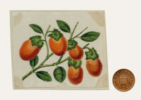 Chinese School, Chinese Persimmon Fruit – Mid-19th-century chinese painting on pith