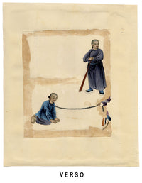 Chinese School, Lily Flowers with Butterfly – Mid-19th-century chinese painting on pith