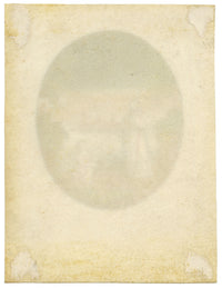 Anon., Saint Augustine of Hippo with a Boy on the Beach – Early 19th-century gouache painting