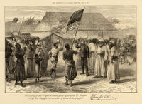 Sir Henry Morton Stanley, Henry Morton Stanley Meeting David Livingstone at Ujiji, Tanzania, Africa – 1872 wood engraving print